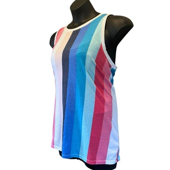 Torrid Vertical Striped Vintage Triblend Jersey Crew Neck Tank Top Size 2 2XL - Picture 4 of 10